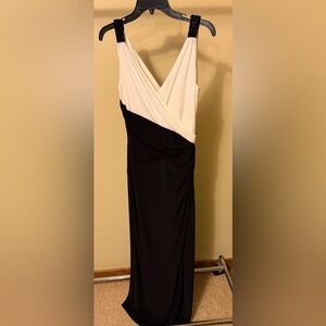 Lauren Ralph Lauren Black Cream Evening Gown
